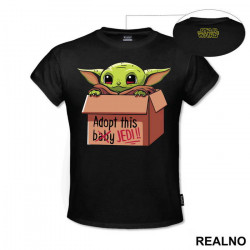 Adopt This Jedi - Baby Yoda - Mandalorian - Star Wars - Majica Adopt This Jedi - Baby Yoda - Mandalorian - Star Wars - Majica