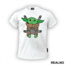Baby Yoda In A Carrier - Yoda - Mandalorian - Star Wars - Majica Baby Yoda In A Carrier - Yoda - Mandalorian - Star Wars - Majica