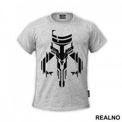 Chopped Skull - Logo - Mandalorian - Star Wars - Majica