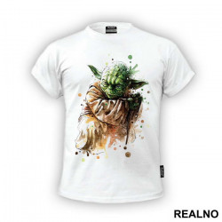 Yoda Watercolor Splash - Star Wars - Majica