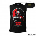 Join The Dark Side Darth Vader Red Light - Star Wars - Majica