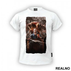 Geralt Sitting On A Throne With A Cup - The Witcher - Majica