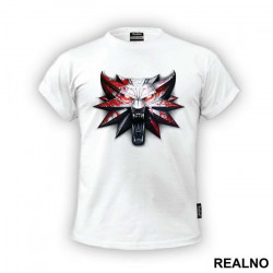 White Wolf Iron Logo - The Witcher - Majica