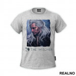 Geralt Yellow Eyes Portrait - The Witcher - Majica