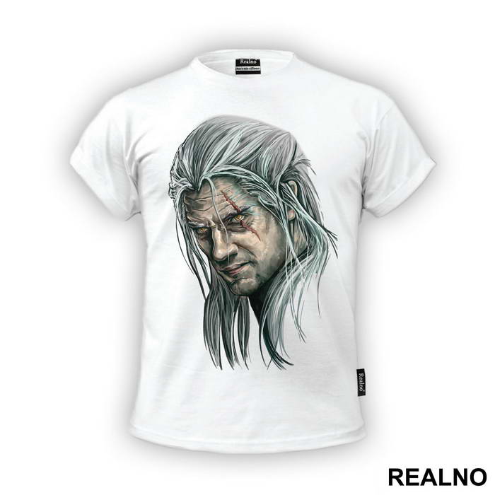 Geralt Head Illustration - The Witcher - Majica