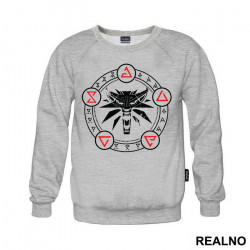 White Wolf Red Symbols - The Witcher - Duks White Wolf Red Symbols - The Witcher - Duks