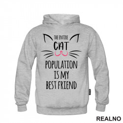 The Entire Cat Population Is My Best Friend - Pink Nose - Mačke - Cat - Duks The Entire Cat Population Is My Best Friend - Pink Nose - Mačke - Cat - Duks
