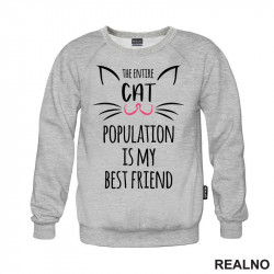 The Entire Cat Population Is My Best Friend - Pink Nose - Mačke - Cat - Duks The Entire Cat Population Is My Best Friend - Pink Nose - Mačke - Cat - Duks