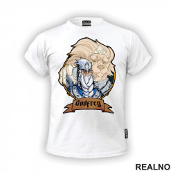 OUTLET - Bela muška majica veličine L - Elden Ring