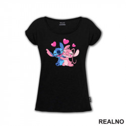 Stitch And Angel In Love - Crtani Filmovi - Majica