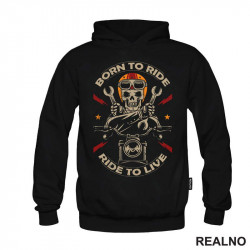 Born To Ride, Ride To Live - Skull - Motori - Duks
