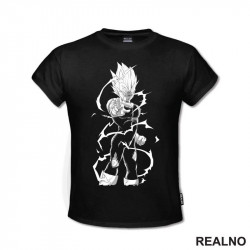 Vegeta - Grey Lines - Goku - Dragon Ball - Majica