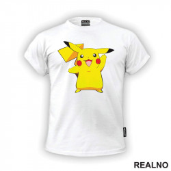 Pikachu - Pikaču se smeje - Pokemon - Majica