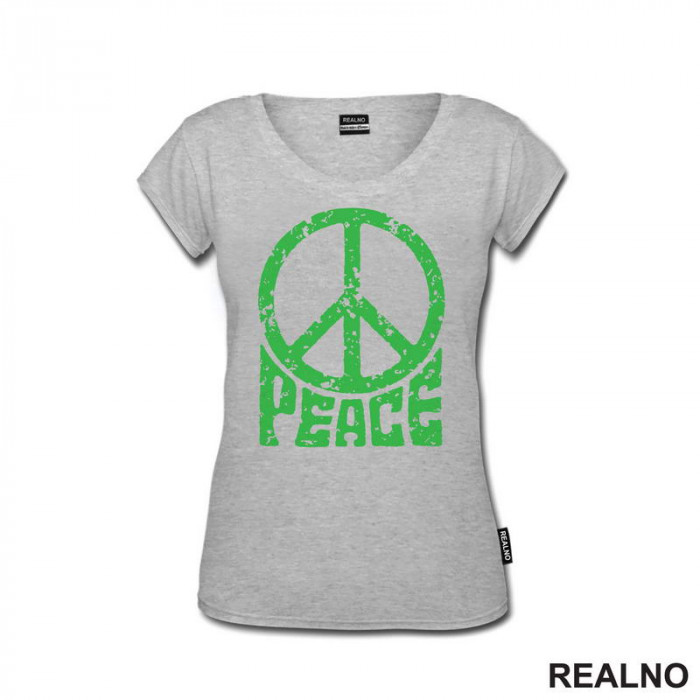 Peace - Green Logo - Muzika - Majica