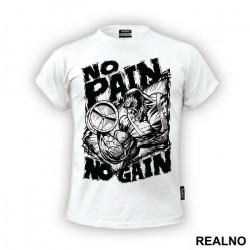 No Pain No Gain With Man - Trening - Majica No Pain No Gain With Man - Trening - Majica