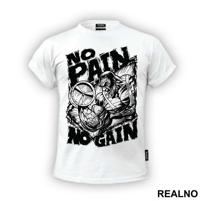 No Pain No Gain With Man - Trening - Majica