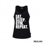 Eat. Sleep. Gym. Repeat. - Trening - Majica
