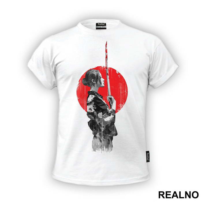 Geisha With Bloody Sword - Samurai - Majica