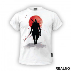 Sekiro - Red Moon And Petals - Samurai - Majica Sekiro - Red Moon And Petals - Samurai - Majica