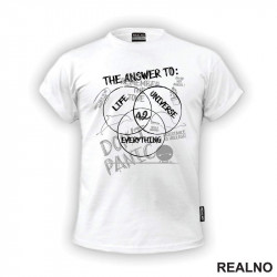 Don't Panic - 42 The Answer To: Life Universe Everything - The Hitchhiker's Guide to the Galaxy - Geek - Majica