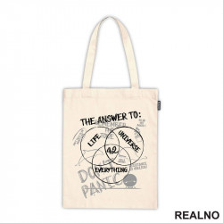 Don't Panic - 42 The Answer To: Life Universe Everything - The Hitchhiker's Guide to the Galaxy - Geek - Ceger