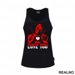 Love You, FU - Head Illustration - Deadpool - Majica