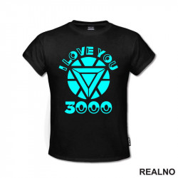Logo - I Love You 3000 - Iron Man - Avengers - Majica Logo - I Love You 3000 - Iron Man - Avengers - Majica