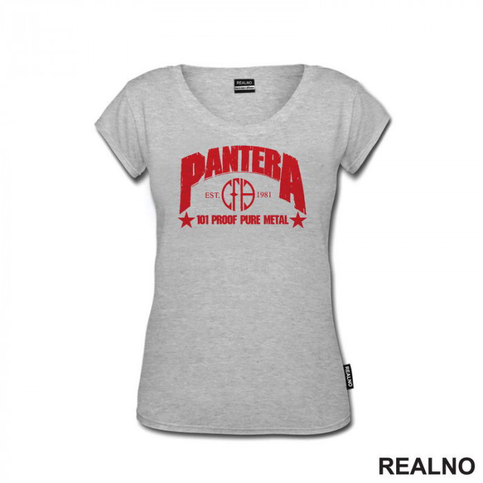 Pantera - 101 Proof Pure Metal - Est. 1981 - Red Logo - Muzika - Majica