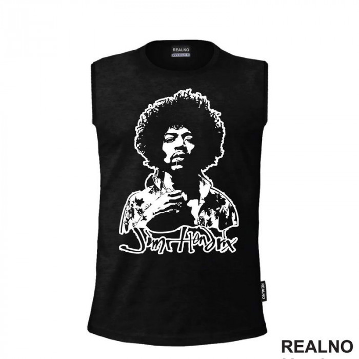 Head Jimi Hendrix Silhouette - Muzika - Majica