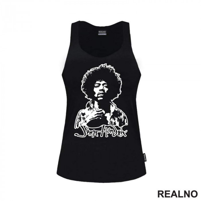 Head Jimi Hendrix Silhouette - Muzika - Majica