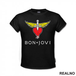 Bon Jovi Logo Illustration - Muzika - Majica