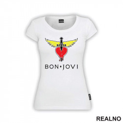 Bon Jovi Logo Illustration - Muzika - Majica