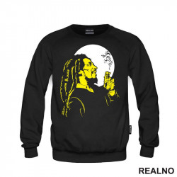 Bob Marley Sihlouette - Yellow And White - Muzika - Duks