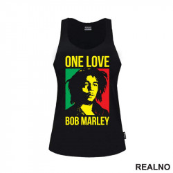 One Love - Bob Marley - Color Illustrarion - Muzika - Majica