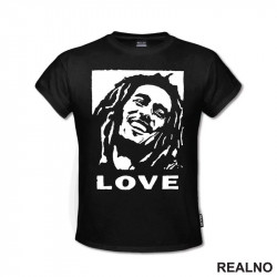 Love - Bob Marley - Silhouette - Muzika - Majica