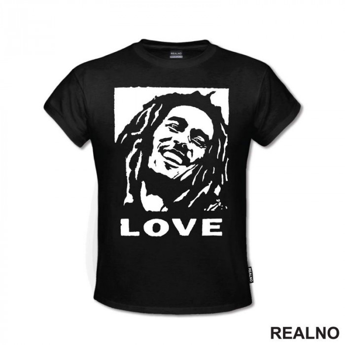 Love - Bob Marley - Silhouette - Muzika - Majica