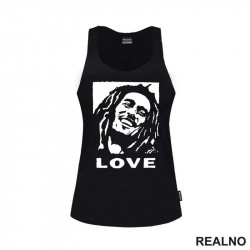 Love - Bob Marley - Silhouette - Muzika - Majica