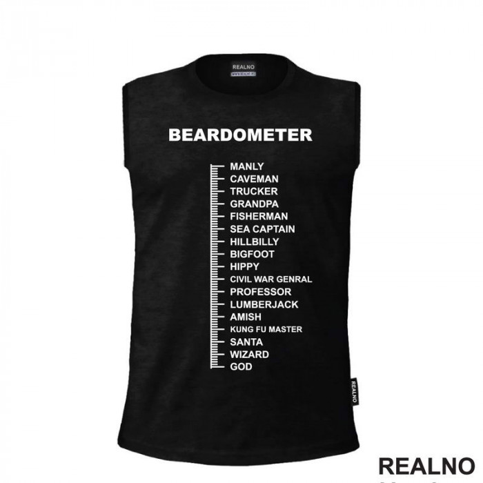Beardometer - Illustration - Brada - Beard - Majica