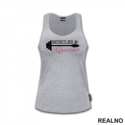 Muscles And Mascara - White And Pink - Trening - Majica Muscles And Mascara - White And Pink - Trening - Majica