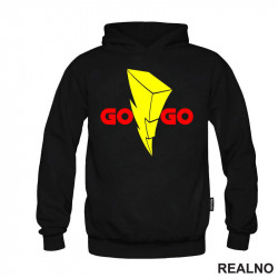 Go Go Logo - Power Rangers - Red And Yellow - Moćni Rendžeri - Duks Go Go Logo - Power Rangers - Red And Yellow - Moćni Rendžeri - Duks