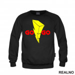 Go Go Logo - Power Rangers - Red And Yellow - Moćni Rendžeri - Duks