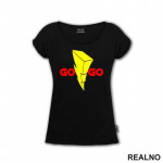 Go Go Logo - Power Rangers - Red And Yellow - Moćni Rendžeri - Majica