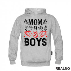 Mom Of 3 Boys - Mama i Tata - Ljubav - Duks Mom Of 3 Boys - Mama i Tata - Ljubav - Duks