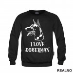 I Love Doberman - Portret - Pas - Dog - Duks