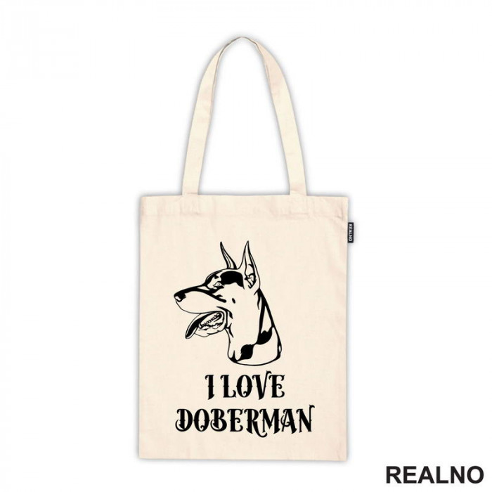 I Love Doberman - Portret - Pas - Dog - Ceger
