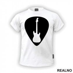 Guitar Pick - Silhouette Guitar - Muzika - Majica