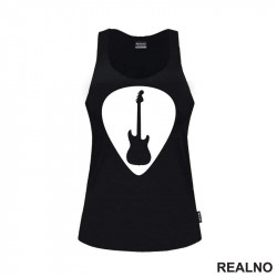Guitar Pick - Silhouette Guitar - Muzika - Majica