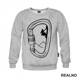Mountain Climber - Carabiner Outline - Planinarenje - Kampovanje - Priroda - Nature - Duks