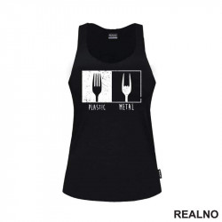 Plastic - Metal - Fork - Muzika - Majica