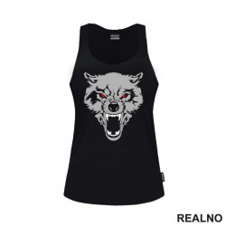 Gray Wolf - Red Eyes - Vuk - Životinje - Majica